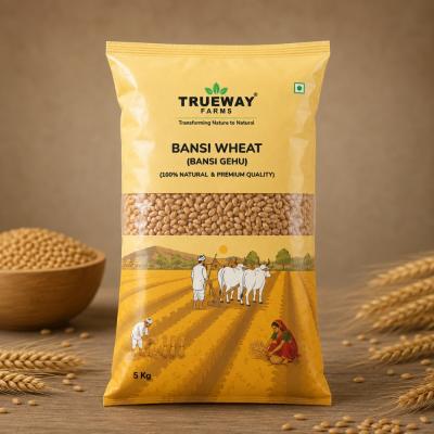 Trueway Farms Bansi Wheat (bansi Gehu) 5 Kg | Premium Quality Whole Wheat Grain | Natural Wheat For Atta, Flour & Daily Cooking