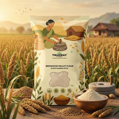 Browntop Millet Flour (choti Kangni Atta) 1 Kg | Stone Ground Millet Flour | Freshly Milled Native Grain Flour